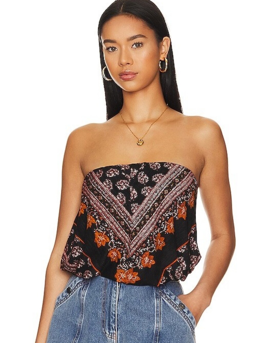 NWTS "Free People" WhimsyGoth  Borderline  FairyGrunge Tube Top. Size Medium.